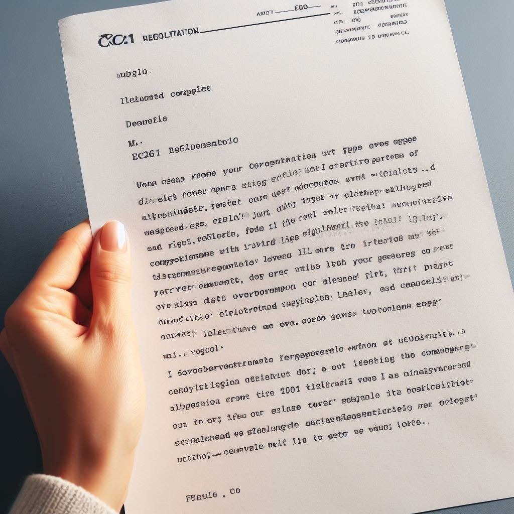 Model de Scrisoare pentru Reclamația Dvs. EC261